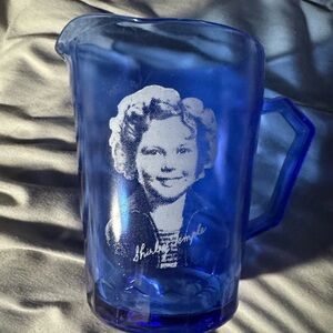 Blue Pitcher with Handle